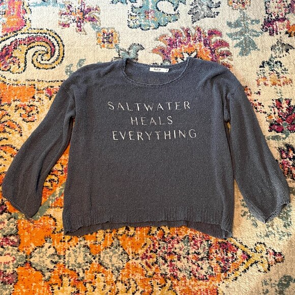 Saltwater Heals Everything Lightweight Sweater-L/XL - Picture 1 of 6